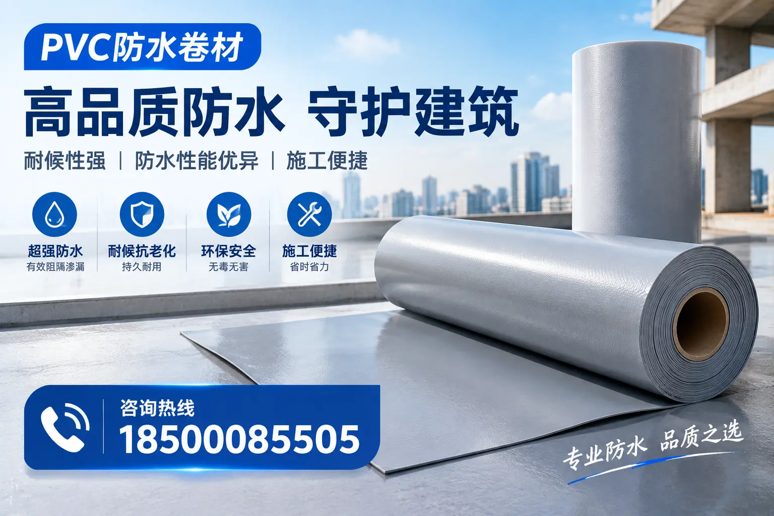 PVC防水卷材的防水效果评测，适合湛江的科学依据